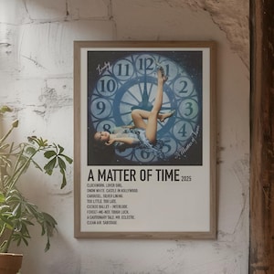 Póster de Laufey / Portada del álbum A Matter of Time / Decoración de pared de la era Goddess / Lámina de jazz-pop cinematográfico / Idea de regalo de fantasía celestial