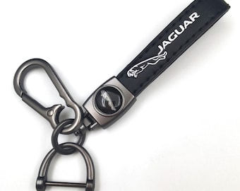 Jaguar lambskin keychain men's car metal key chain pendant creative small gift
