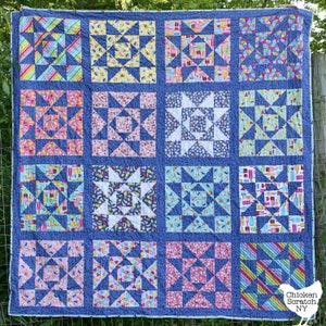 Time of My Life Quilt, Fat Quarter Quilt Pattern, Digital PDF Quilt Pattern, Beginner Baby Quilt Pattern, Large Block Quilt Pattern