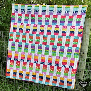 Woven Quilt Pattern, Beginner Friendly PDF Jelly Roll Quilt Pattern, Throw Size