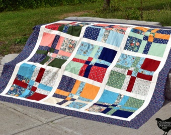 Truly May Quilt, Layer Cake Quilt Pattern, Digital PDF Throw Quilt Pattern, Beginner Quilt Pattern, Baby Quilt Pattern, easy quilt pattern
