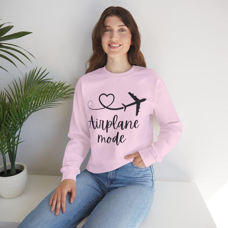 Sudadera Airplane Mode / Gráfico de avión con corazón de viaje imagen 7
