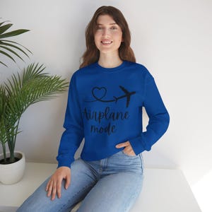 Sudadera Airplane Mode / Gráfico de avión con corazón de viaje imagen 6
