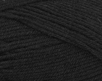 Fiddlesticks 8 Ply Black Acrylic Yarn (100g, 250m) – Soft, Anti-Pilling #70027