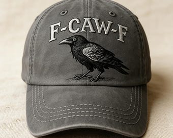 F Craw F Crow geborduurde baseballcap | Vintage streetwear-hoed van gewassen katoen