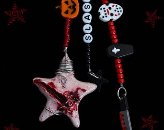 Llavero para bolso hecho a mano / Halloween / Terror / llaveros / Accesorios para bolsos / Espeluznante / Festival / Cosas lindas / Regalos / Gore / Baratijas
