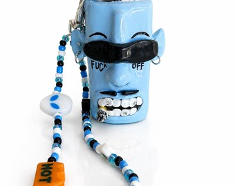 Accesorios para fiestas rave / Funda para encendedor / Estuche para encendedor / Arte coleccionable único / Regalos para ella / Regalos para él / Festival / Y2K / Único