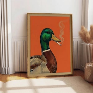 cigarette duck Amazon.com: Mostemauo Vintage Mallard Wall Art Whimsical Duck Smoking Painting Portrait Animal Prints Funny Animal Smoking Picturemallard Print Retro Green Living Room Decor 16x24inch No Frame: Posters & Prints Smoking Duck GIFs - Find