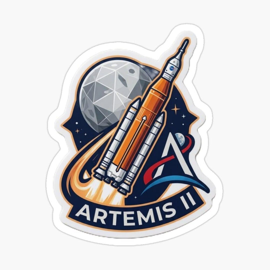 NASA Artemis II Earthrise II 2026 Mission Patch Sticker, Space Sticker ...