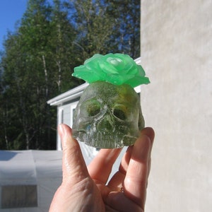 Handmade Mossy Resin Skull Free Shipping Halloween Decor