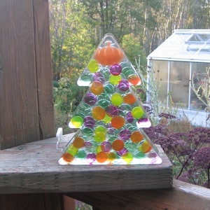 Big Hefty Resin Lighted Sparkly Halloween Tree Night Light Handmade