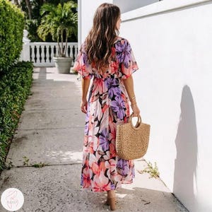 beach dress with slits Celestial TIDES main image 1