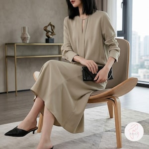 knit fabric dress The Knit Pleated Dress