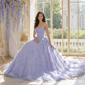 Tulle Flower Prom Dress - Etsy