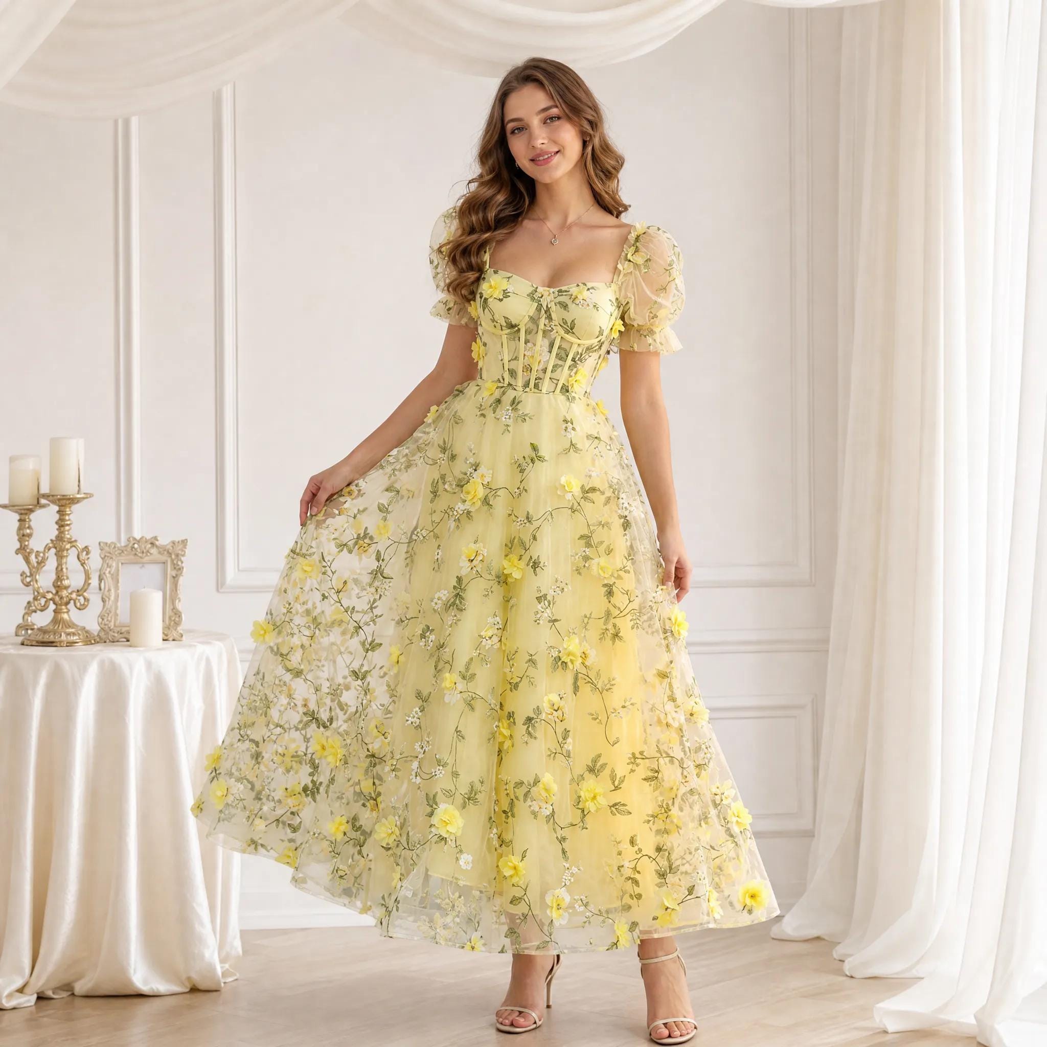 farm rio x anthropologie pleated drop waist maxi dress Isabeau vintage dress, Vintage French dress, vintage dress, fairy,  cottagecore dress, French dress, 1940s main image 0