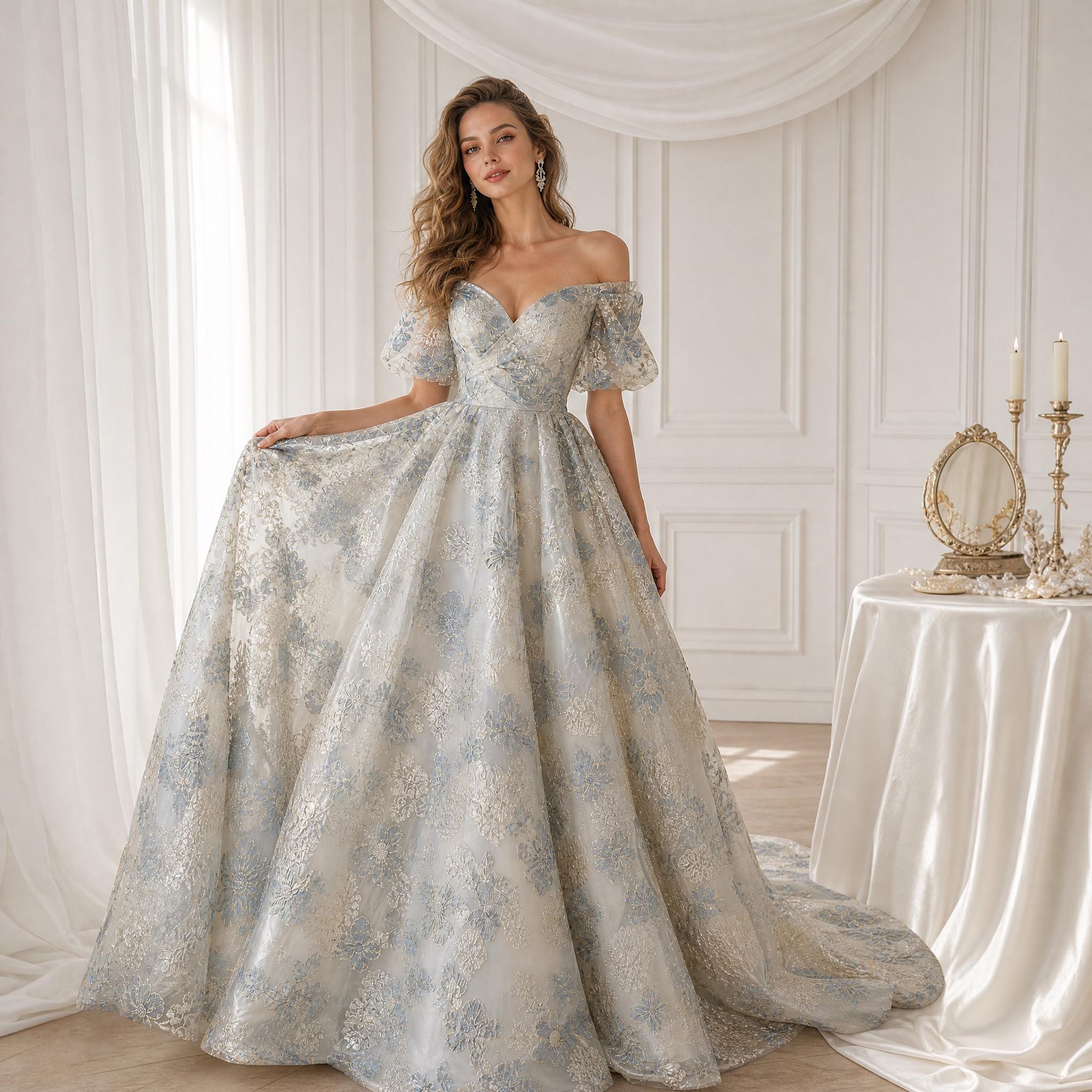 Brocade Evening Gown - Etsy