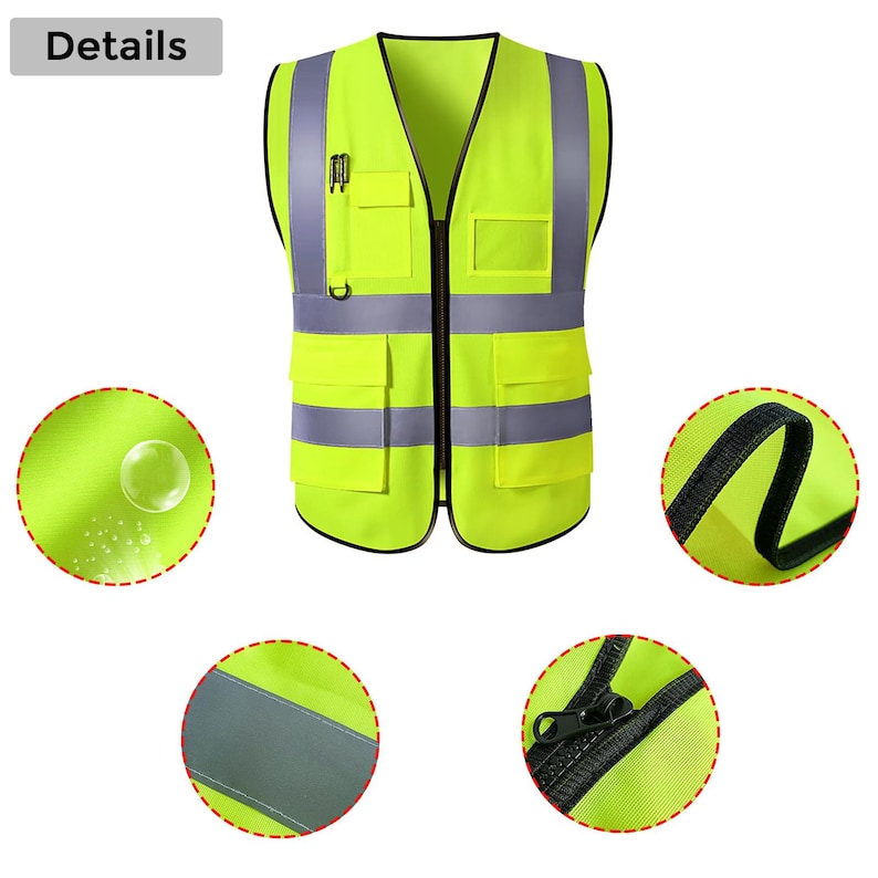 Custom Safety Vest, High Visibility Reflective Personalized Company ...