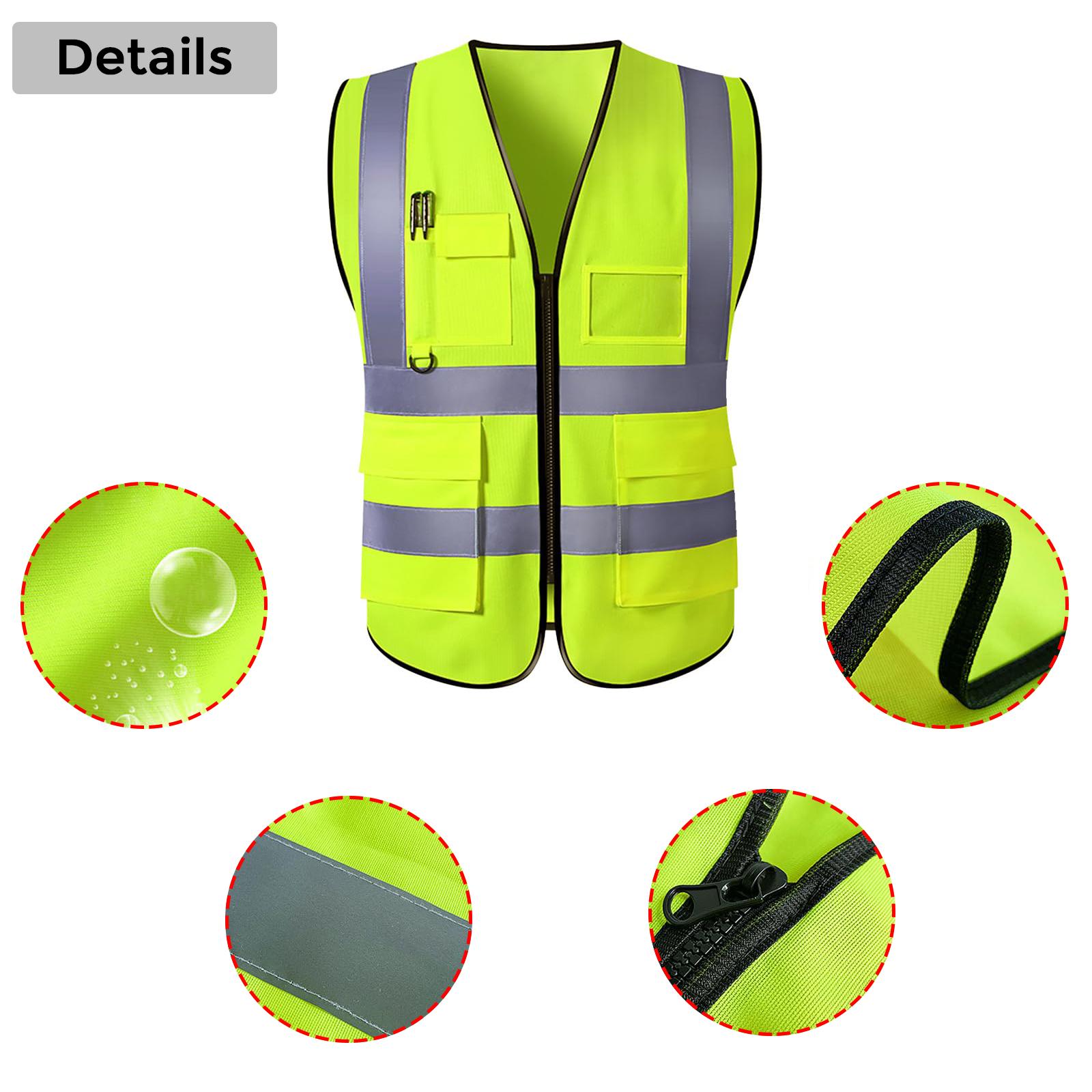 Custom Safety Vest, High Visibility Reflective Personalized Company ...