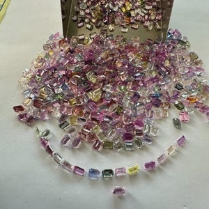 Natural Ceylon Multi-Sapphire Parcel - 4x3mm Octagon Cut - Sri Lankan Rainbow Gemstones