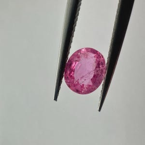 Rubis du Mozambique naturel de 0,88 ct | Coupe ovale 5,4 x 6,4 mm | Pierres précieuses en vrac extraites de la terre rouge rosé | Chauffé