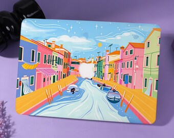 Venice Canal Hard Matte Laptop Case,2026 MacBook Neo A18,MacBook Air 13/15 M4 M5,MacBook Pro 13/14/15/16,Ret 13/15,Personalized Cover