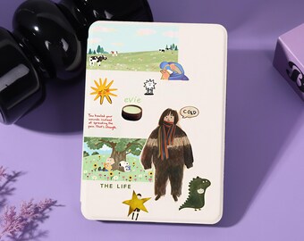 Happy Daily Life Personalized E-Reader Case with Strap&Clear Back Fits Kindle8/10/11/12th Colorsoft,Paperwhite 10/11/12th,Kobo Libra/Clara
