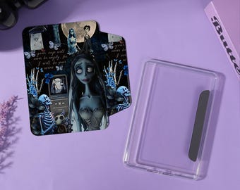 Dark Gothic Bride Collage Angel Detachable Magnetic Kindle Case with Strap, Clear Back, All New Model Kindle Paperwhite 10/11/12th Colorsoft