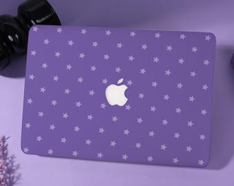 Stars Purple Hard Matte Laptop Case,2026 MacBook Neo A18,MacBook Air 13/15 M4 M5,MacBook Pro 13/14/15/16,Ret 13/15,Personalized Cover