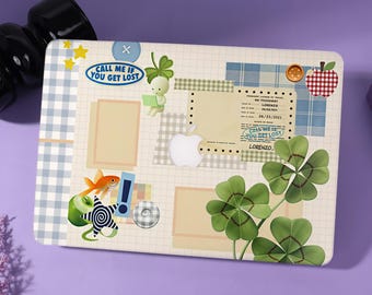 CMIYGL Clover Grid Hard Matte Laptop Case,2026 MacBook Neo A18,MacBook Air 13/15 M4 M5,MacBook Pro 13/14/15/16,Ret 13/15,Personalized Cover