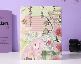 Floral Dream Girl Personalisierte Tablet Tasche mit Pen Slot für alle iPad Modelle,iPad Pro 2024 2025,iPad A16,iPad Mini 6 / 7,iPad 2026 Air 7/8 M4