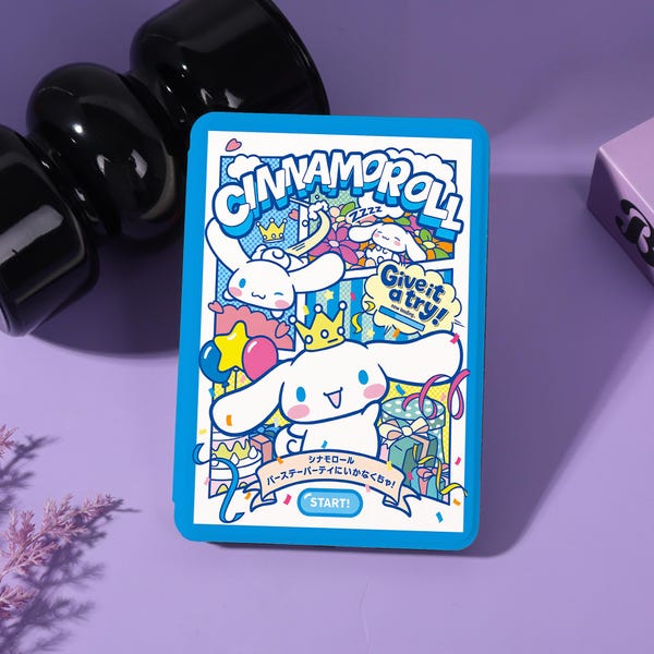 Cinnamoroll Party Personalisierte E-Reader Hülle mit Strap&Clear Rückseite Passend für Kindle 8/10/11/12th Colorsoft,Paperwhite 10/11/12th,Kobo Libra/Clara