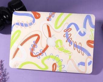 Pastel Brush Stroke Hard Matte Laptop Case,2026 MacBook Neo A18,MacBook Air 13/15 M4 M5,MacBook Pro 13/14/15/16,Ret 13/15,Personalized Cover