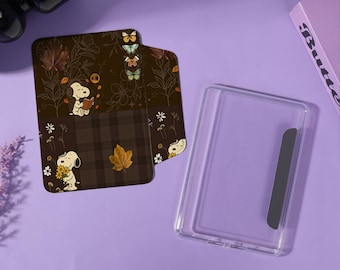 Autumn Plaid Detachable Magnetic Kindle Case with Strap, Clear Back, All New Model Kindle Paperwhite 10/11/12th Colorsoft