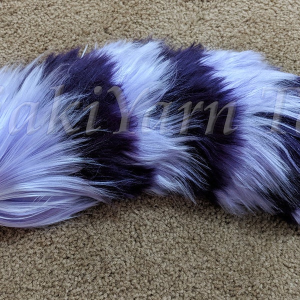 Purple Raccoon Yarn Tail