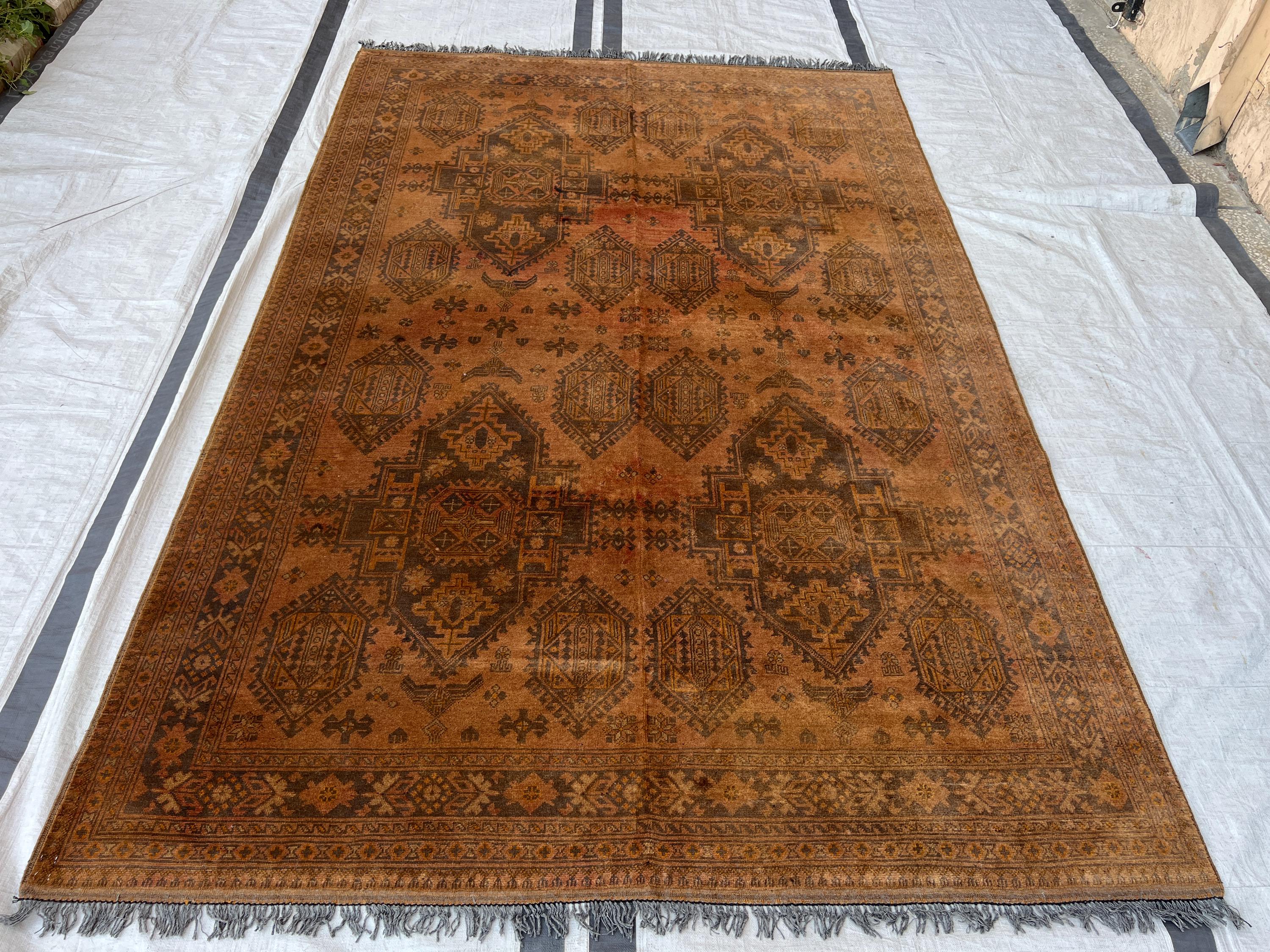 Antique Afghan Rug - Etsy