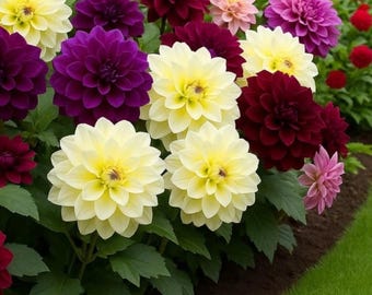 Dahlia Pom-Pom Seeds: Droogtebestendige vaste plant, genetisch gemodificeerde erfstukken voor opplant