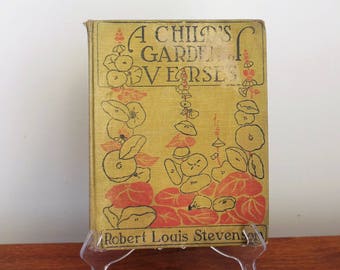 A Child's Garden of Verses by Robert Louis Stevenson Copyright 1916 Illustrated Story Book Children's Poetry Book