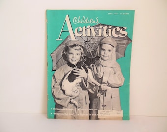 Children's Activities Magazine, April 1956 Spring and Easter Issue, Published by Child Training Association