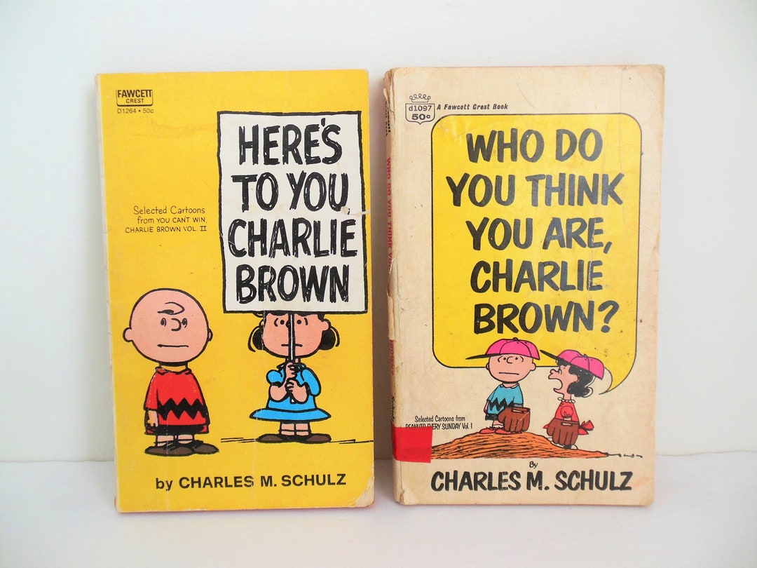 Two Charlie Brown Books Here's to You and Who Do You Etsy