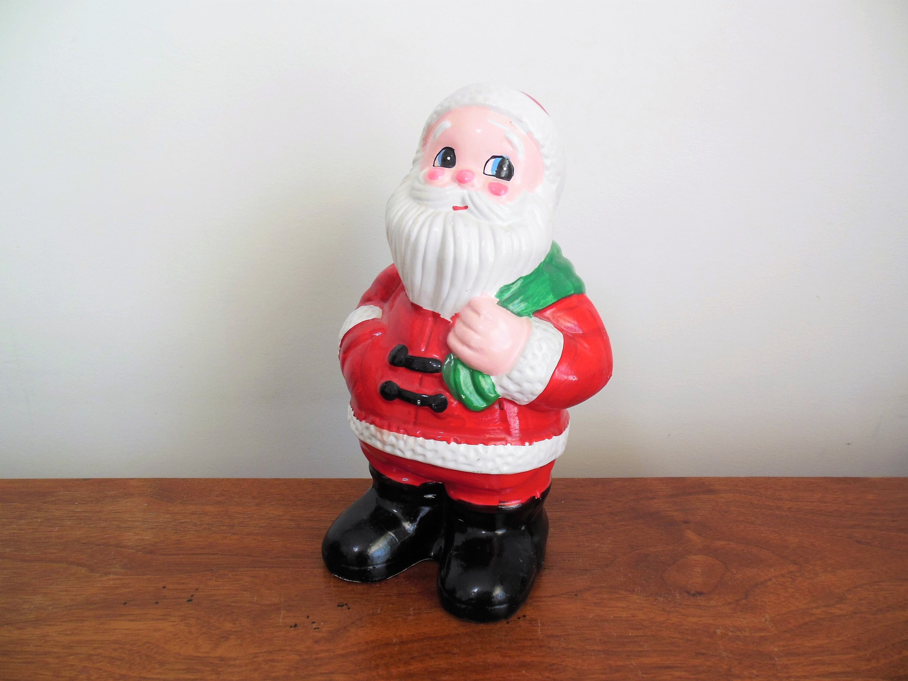 Santa Claus Bank Christmas Ceramic Santa Made in Taiwan, 9 Inch St