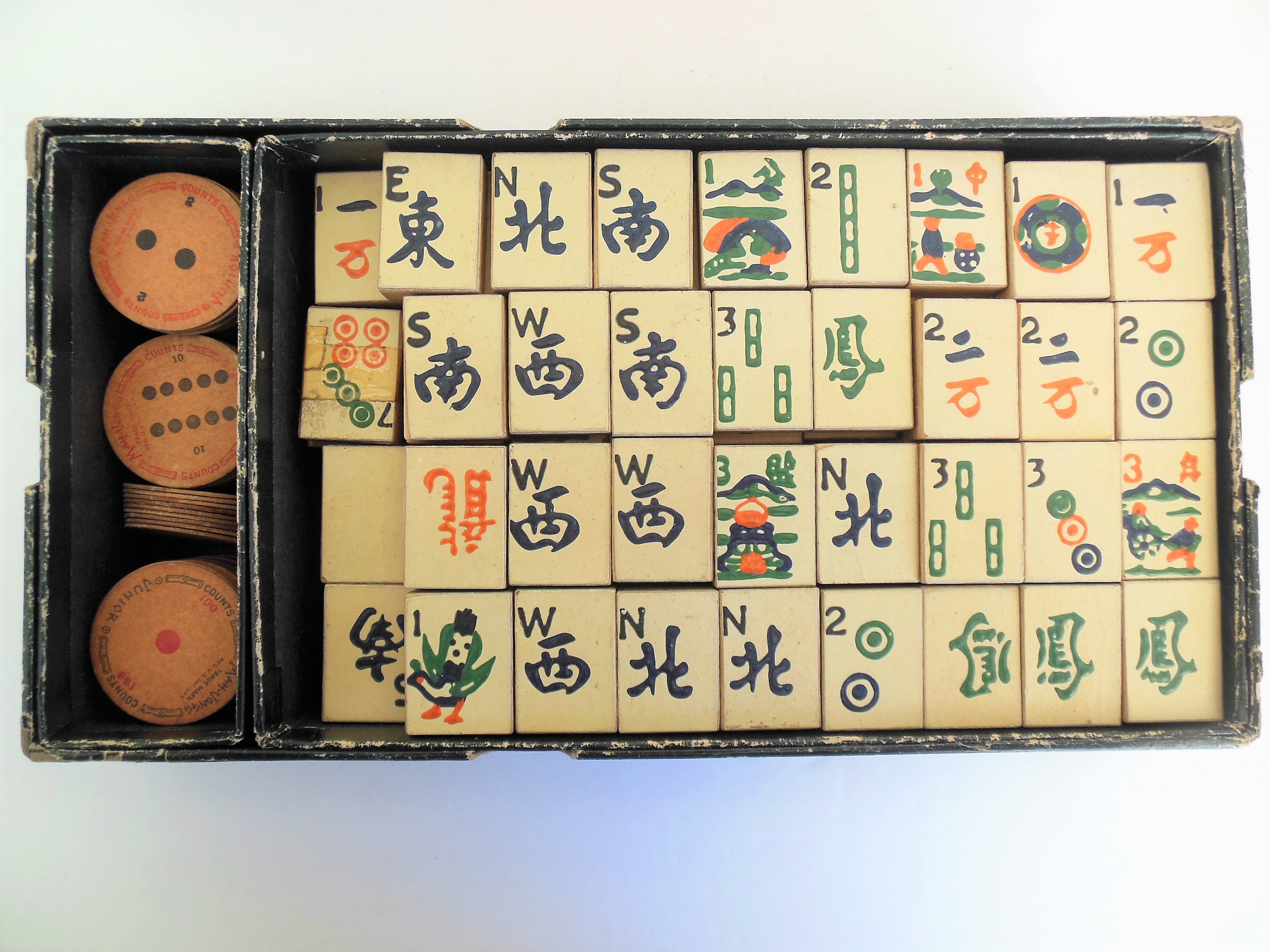 Jogo Mahjong 36mm Mah Jongg Majiang Majongue Majong Ma-jong