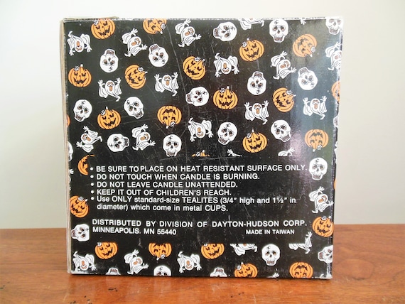 Halloween Ceramic Pumpkin Jack O Lantern in Original Box, Light