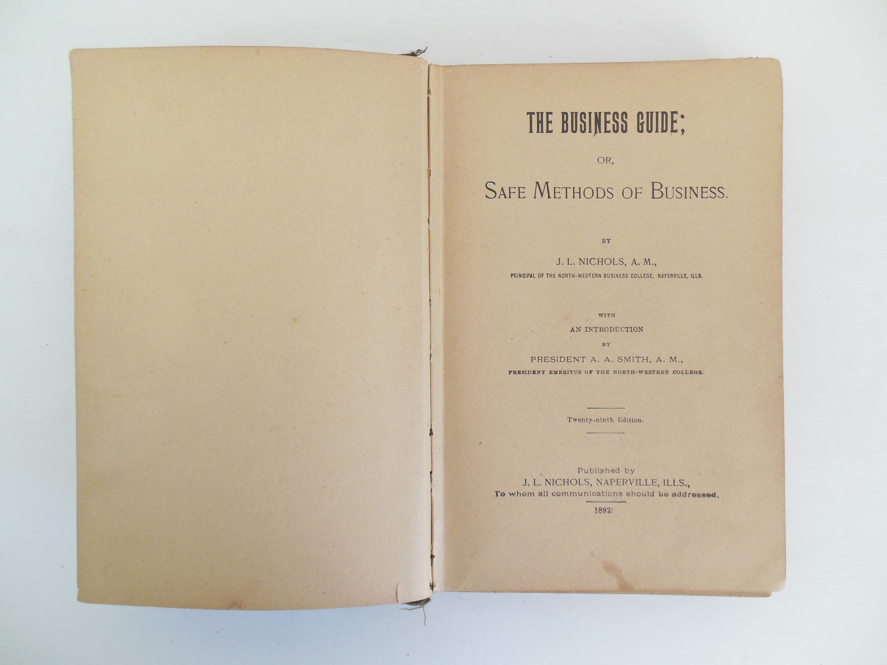 The Business Brought To Book 本 The Business Guide or Safe Methods of Business by J L Nichols