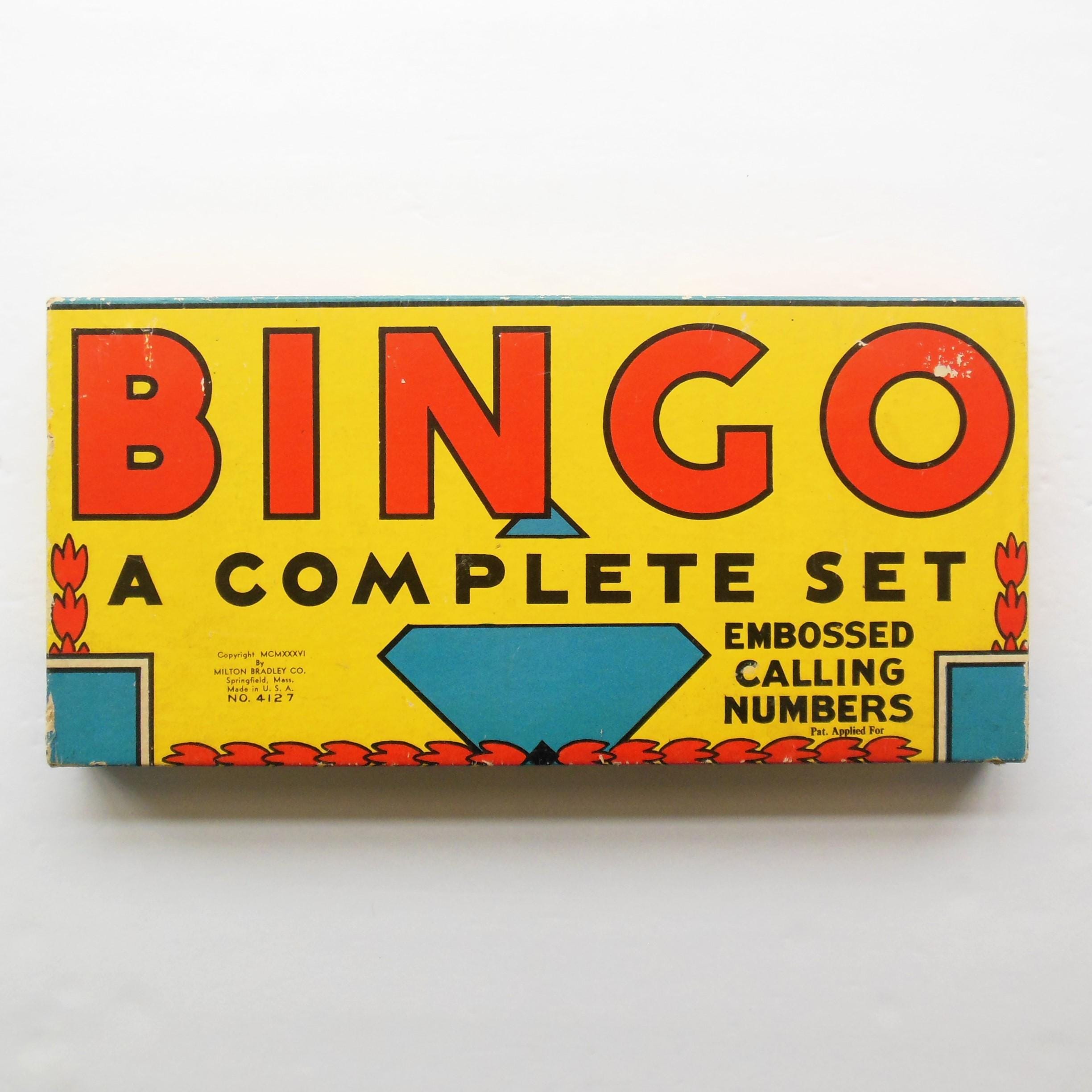 びんご Milton Bradley Bingo Game in Original Box Copyright 1936