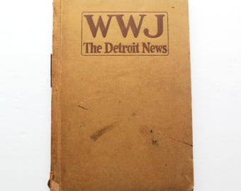 Vintage Newspaper Bag, Newsboy Bag, Detroit News Bag, Shoulder Bag