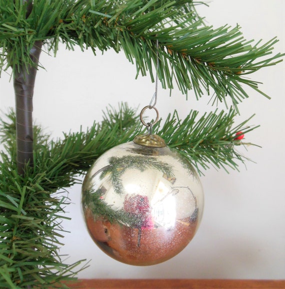 Silver glass ball christmas ornaments discount