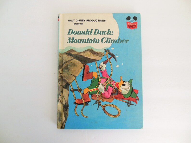 Donald Duck Mountain Climber, Random House Book Club Edition, Copyright 1978 by Walt Disney Productions, Wonderful World of Reading image 1