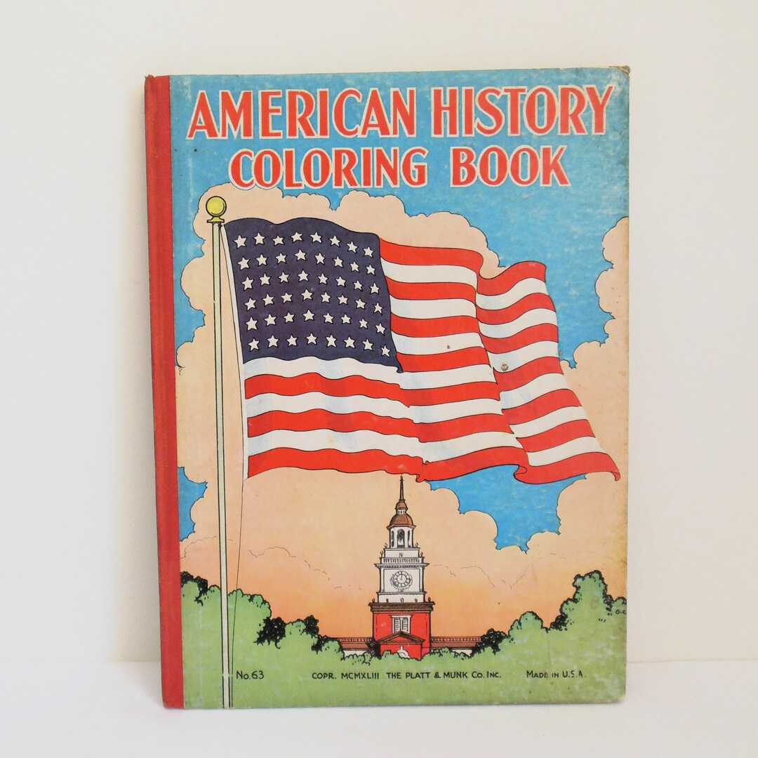 American History Coloring Book, Stories With Pictures to Color, by