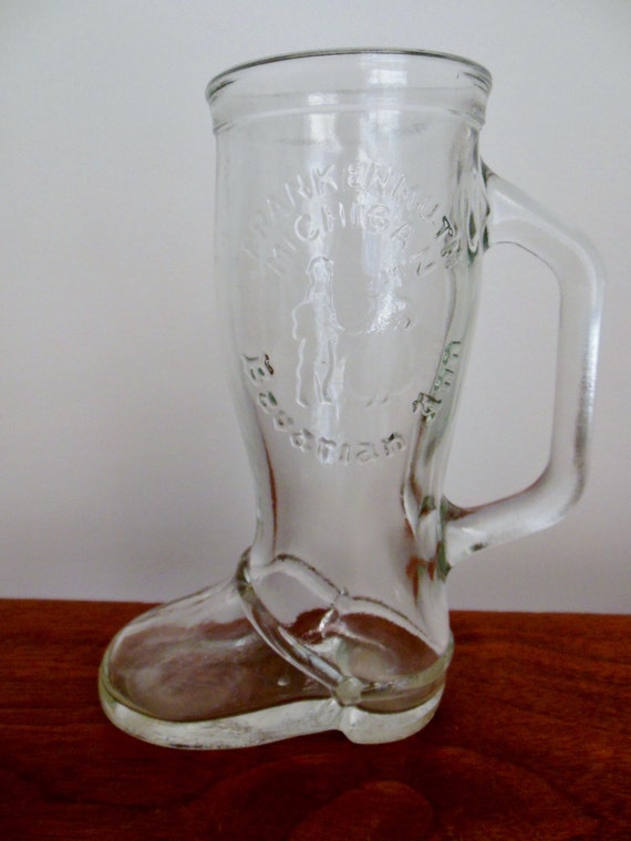 Giftable for a Collector Souvenir Collectible Glass BOOT MUG with Handle Bavarian Inn Frankenmuth Michigan