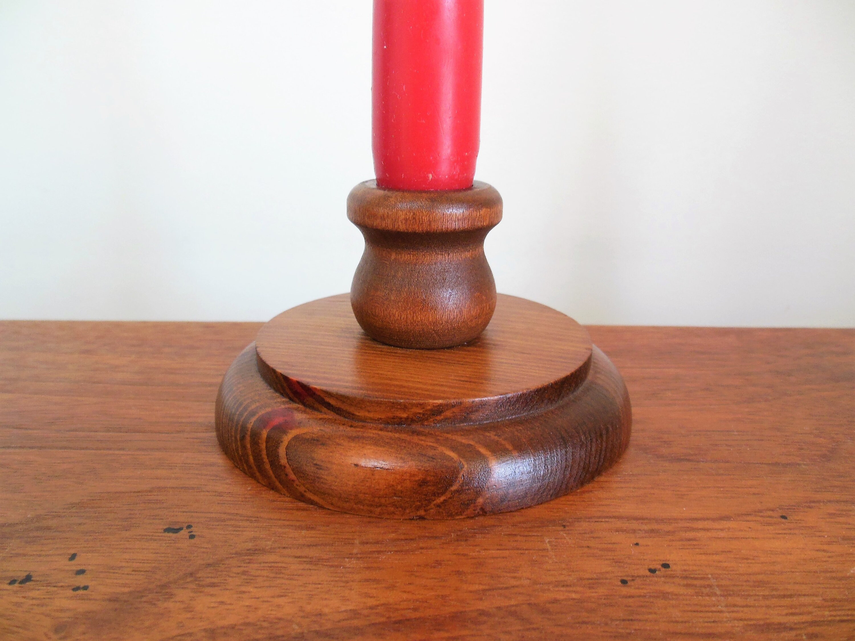 Palo de vela de madera Una madera redonda hecha a mano taper | Etsy